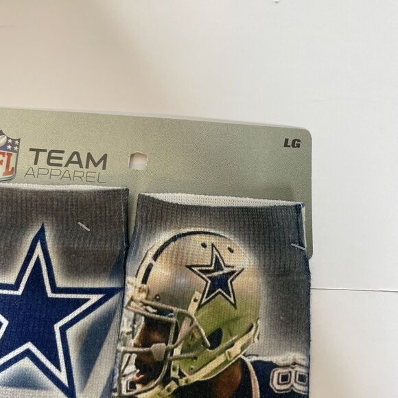 NFL TEAM APPAREL DALLAS COWBOYS NFL DRIVE DEZ BRYANT CREW SOCKS SZ 10-13 Large - Picture 3 of 5